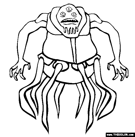 Three Eyes Coloring Page